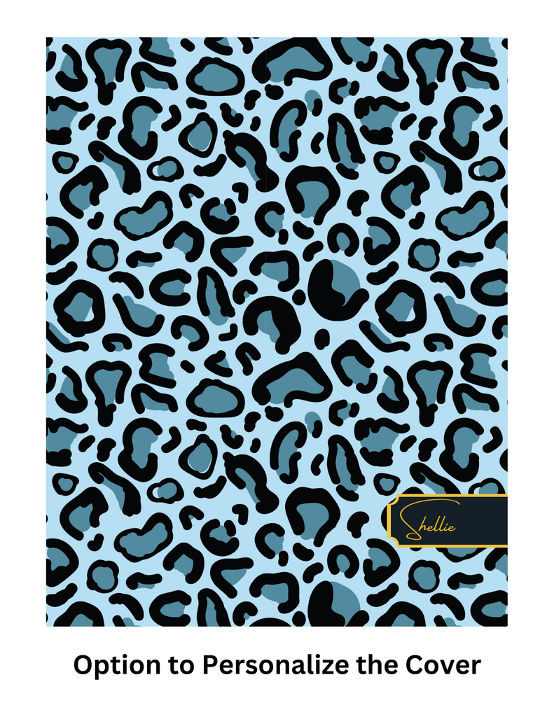 Monthly Planner:  Teal Leopard