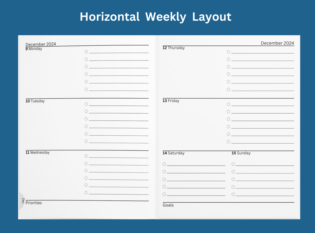 Weekly Planner:  Blue Flannel Cozy