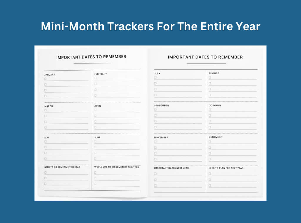 All in One Planner:  Midnight Blue