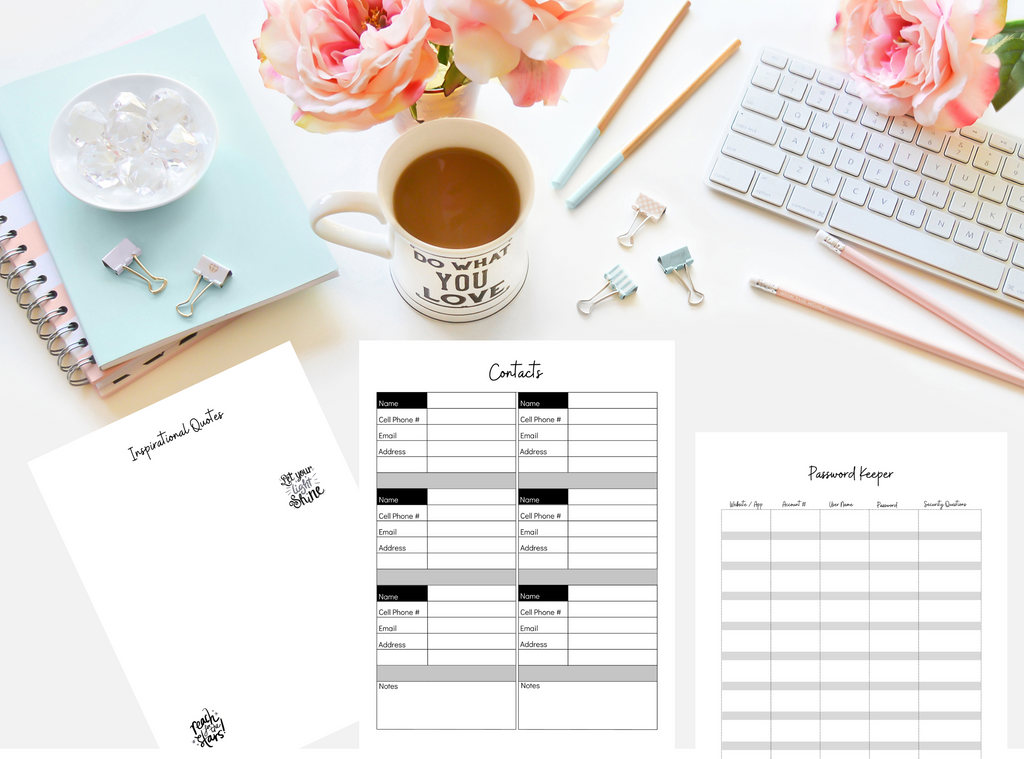All in One Planner:  Roses