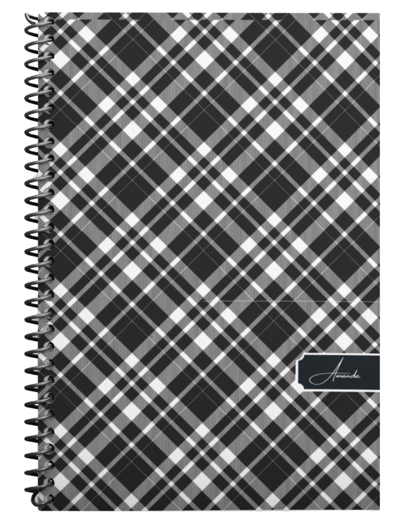 All in One Planner:  Black Plaid